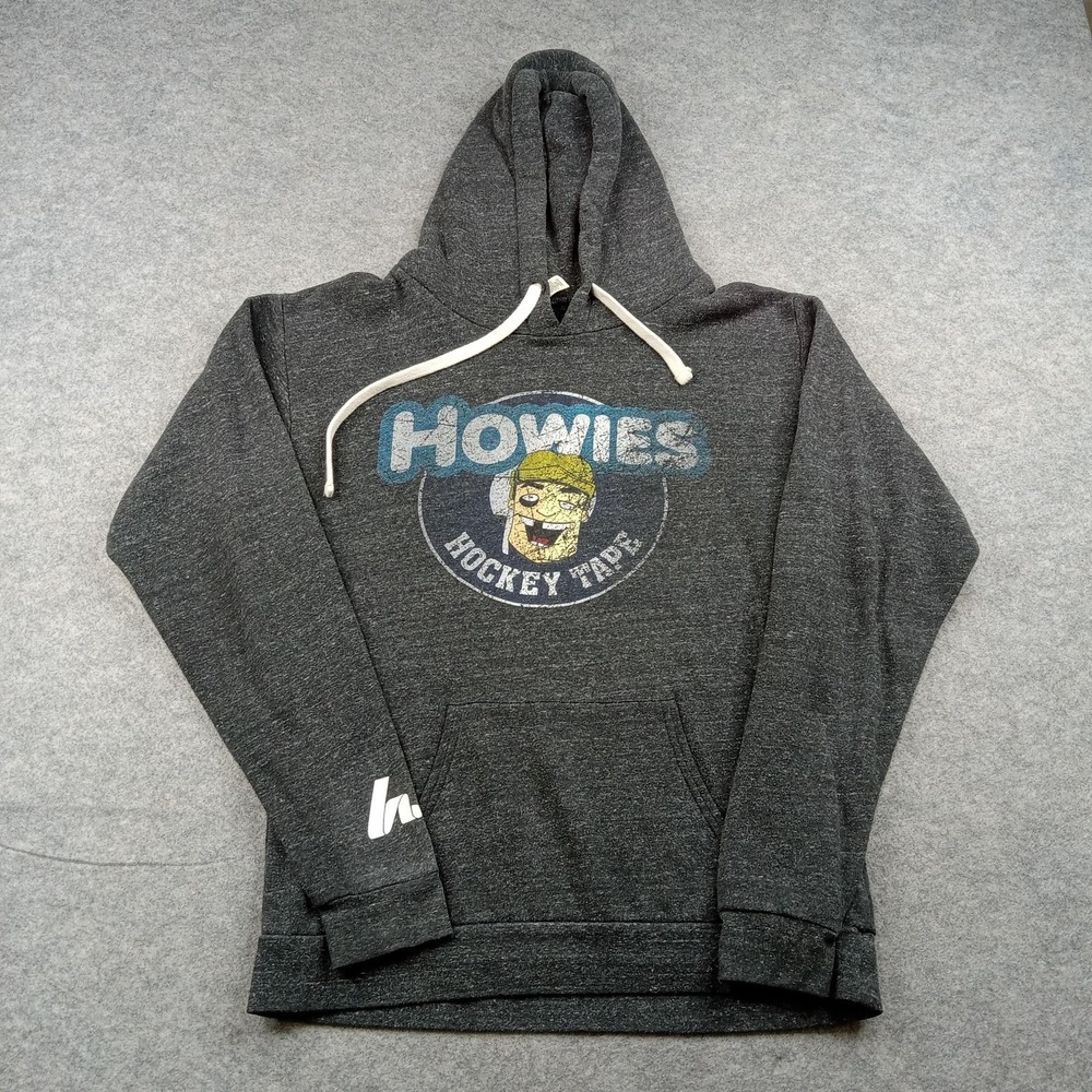 Howies Hoodie Mens Large Hockey Tape Goon Graphic Fleece Pullover Sweatshirt USA